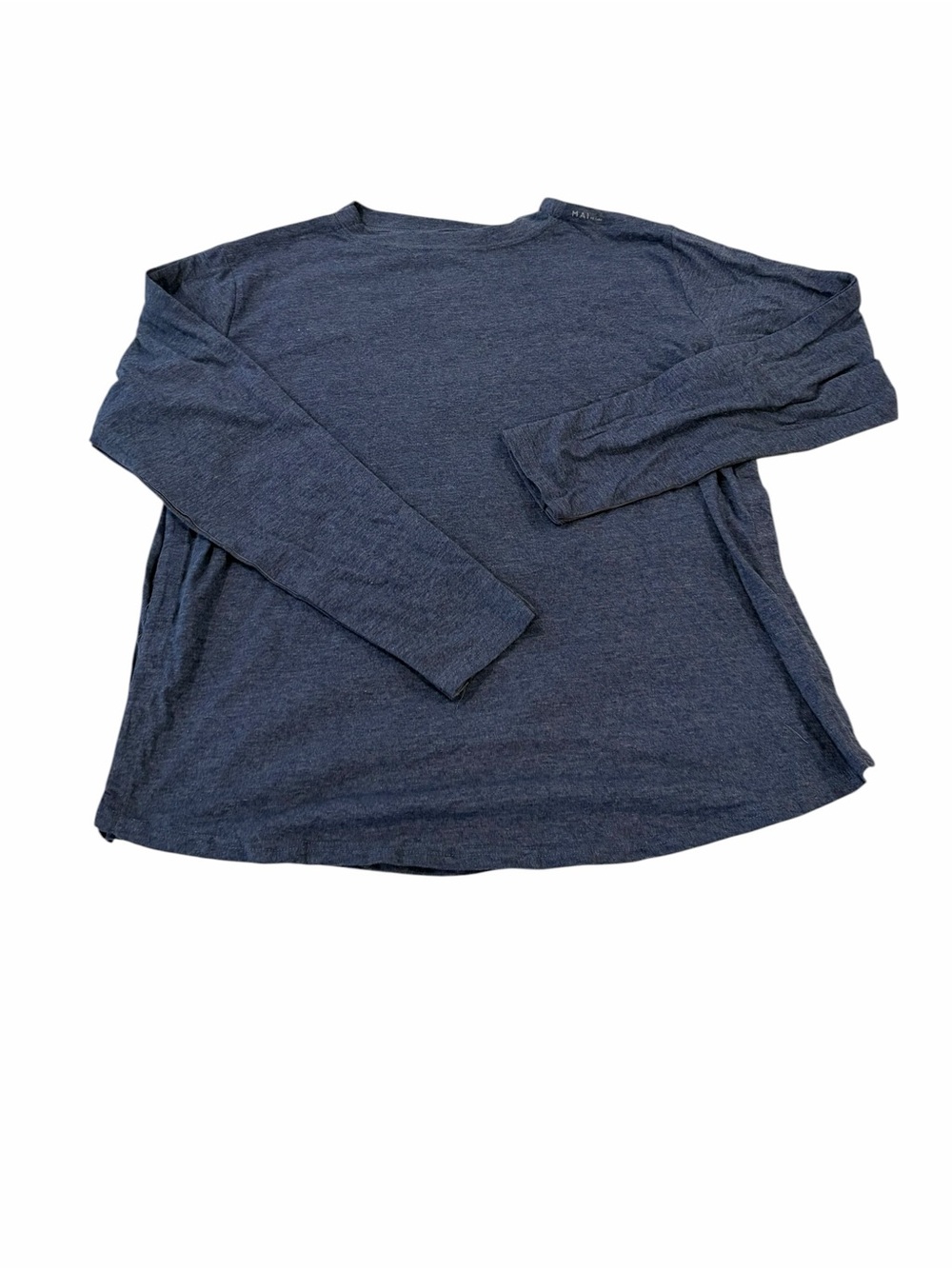 Mai We Care Adaptive Long Sleeve Shirt XL Navy Heather Snap Chemo Tee